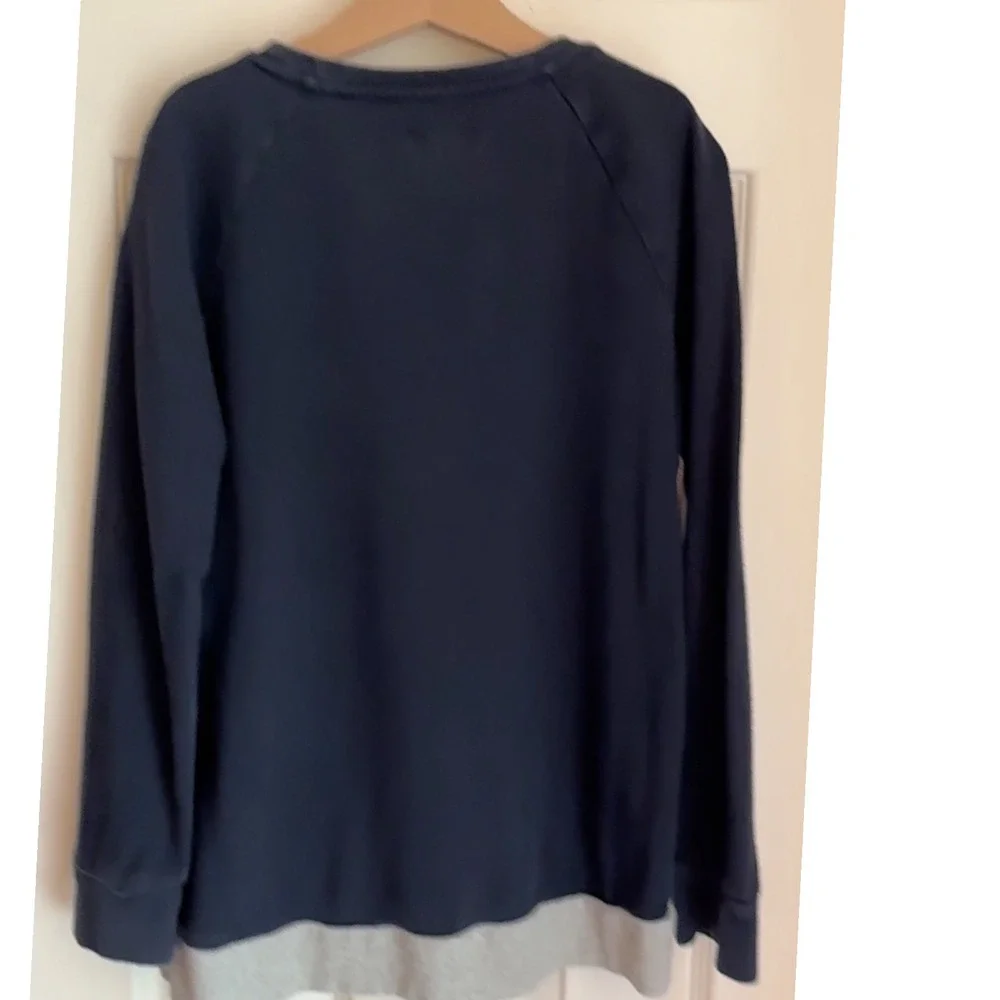 Gap Kids Floral Print Navy Blue Long Sleeve Top Girls‎ Size L(10)